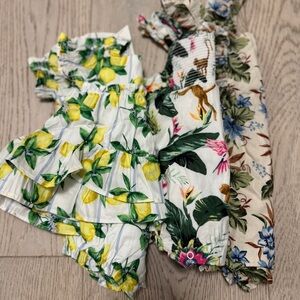 Janie and Jack Lemon Print Diaper Cover Set